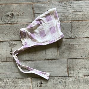 Kate Quinn purple gingham elf hat (newborn)